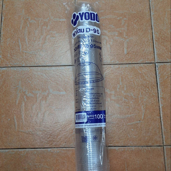 ฝาโดม PET ใส ปาก 95 มม. YODO 100 ใบ/ห่อ