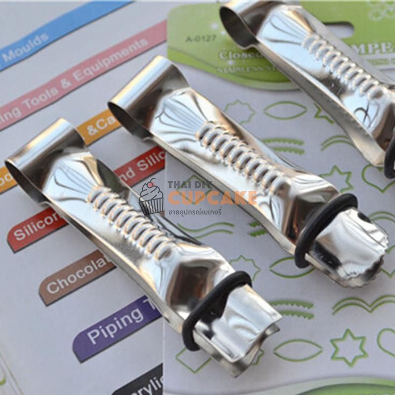 ที่ปั้มลายขอบฟองดอง สแตนเลส ลายหัวใจ เพชร คลื่น 3 ลาย/ชุด ที่ปั้มลายขอบฟองดอง สแตนเลส ลายหัวใจ เพชร คลื่น 3 ลาย/ชุด - อุปกรณ์เบเกอรี่