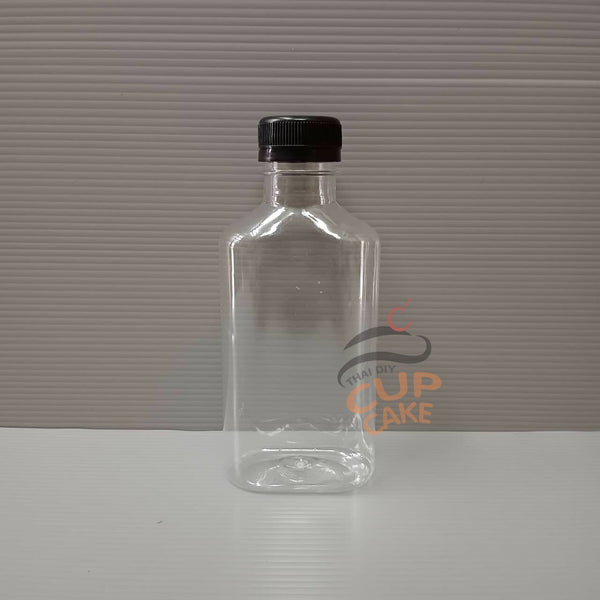 ขวด PET 200 ซีซี ขวดพลาสติก แบนเรียบ 150 ขวด+ฝา(เลือกสีฝาได้)