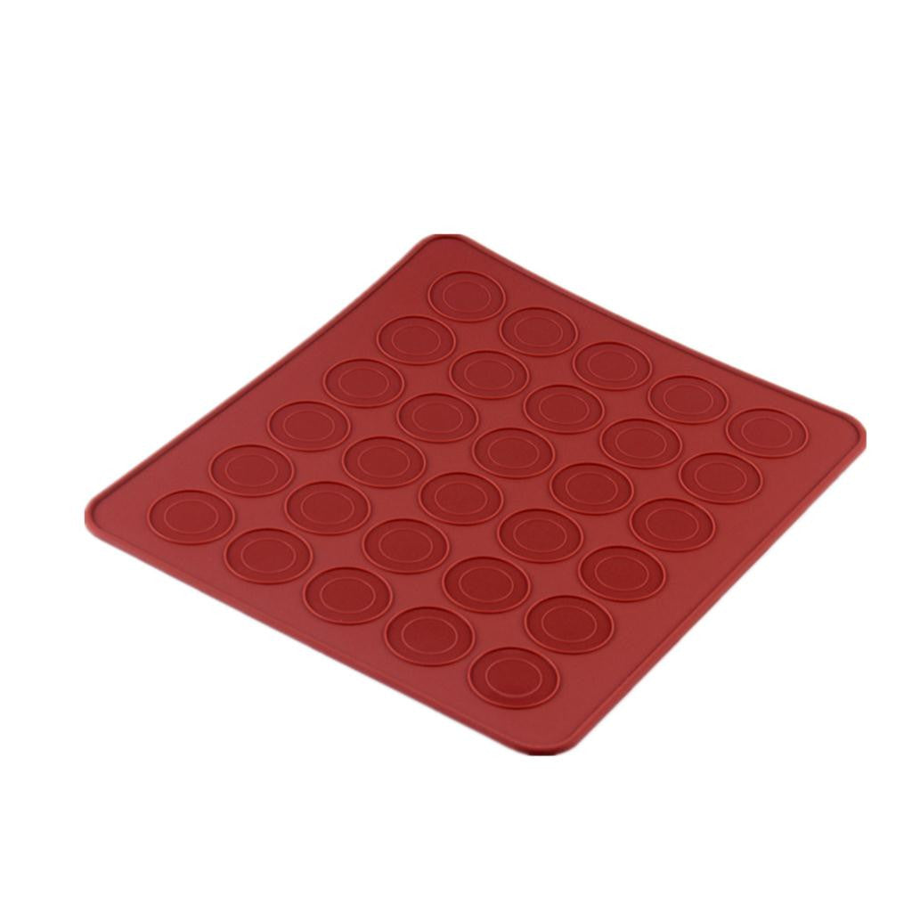 แผ่นรองอบซิลิโคน แผ่นพิมพ์อบ Macaron สำหรับทำ มาการอง หลุมกลม 30 หลุม แผ่นรองอบซิลิโคน แผ่นพิมพ์อบ Macaron สำหรับทำ มาการอง หลุมกลม 30 หลุม - อุปกรณ์เบเกอรี่