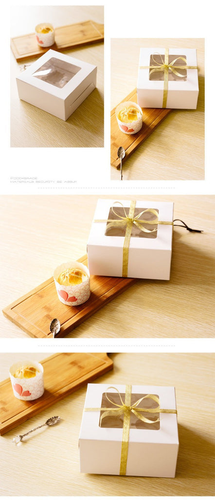 กล่องคัพเค้ก มัฟฟิน สีขาวแบบ 4 ช่อง มีหน้าต่าง พร้อมถาดหลุม ขนาด 16x16 ซม. สูง 7.5  ซม. (30 กล่อง) กล่องคัพเค้ก มัฟฟิน สีขาวแบบ 4 ช่อง มีหน้าต่าง พร้อมถาดหลุม ขนาด 16x16 ซม. สูง 7.5  ซม. (30 กล่อง) - อุปกรณ์เบเกอรี่