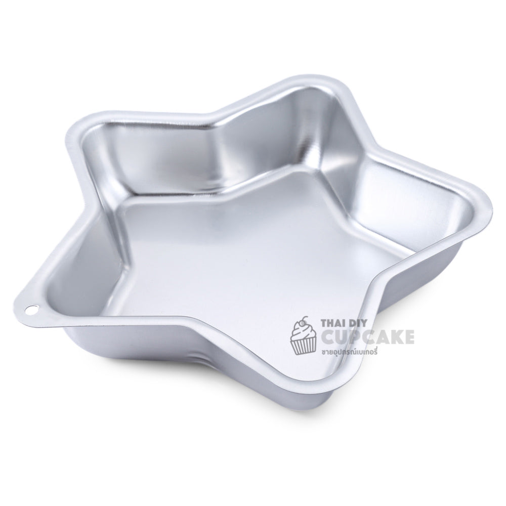 พิมพ์เค้ก รูปดาว 5 แฉก อลูมิเนียม ขนาด 23.8x23.8x5 ซม. 1 ชิ้น พิมพ์เค้ก รูปดาว 5 แฉก อลูมิเนียม ขนาด 23.8x23.8x5 ซม. 1 ชิ้น - อุปกรณ์เบเกอรี่