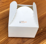 กล่องเค้กขนาดกลาง กระดาษแข็ง สีขาว ฝาประกบเปิด 12x12x9 ซม. 10 กล่อง กล่องเค้กขนาดกลาง กระดาษแข็ง สีขาว ฝาประกบเปิด 12x12x9 ซม. 10 กล่อง - อุปกรณ์เบเกอรี่