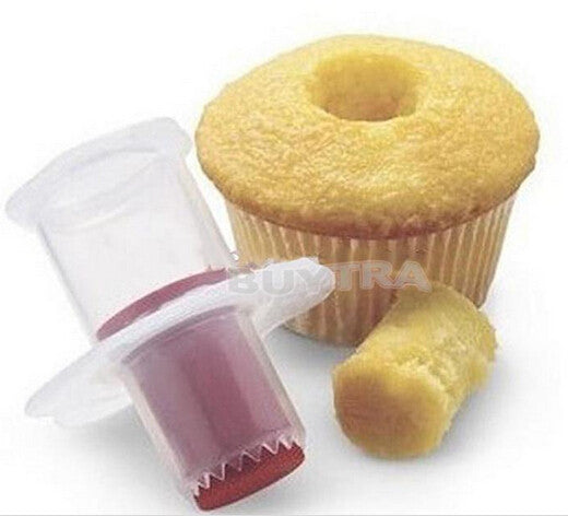 ตัวเจาะรูคัพเค้ก ที่เจาะรูใส่ไส้คัพเค้ก มัฟฟิน (2 ชิ้น) ตัวเจาะรูคัพเค้ก ที่เจาะรูใส่ไส้คัพเค้ก มัฟฟิน (2 ชิ้น) - อุปกรณ์เบเกอรี่