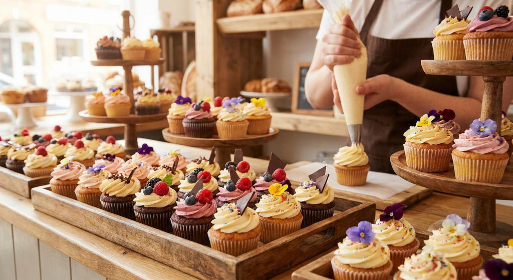 สวยไว ขายดี! เทคนิคแต่งหน้าคัพเค้กสำหรับร้านเบเกอรี่