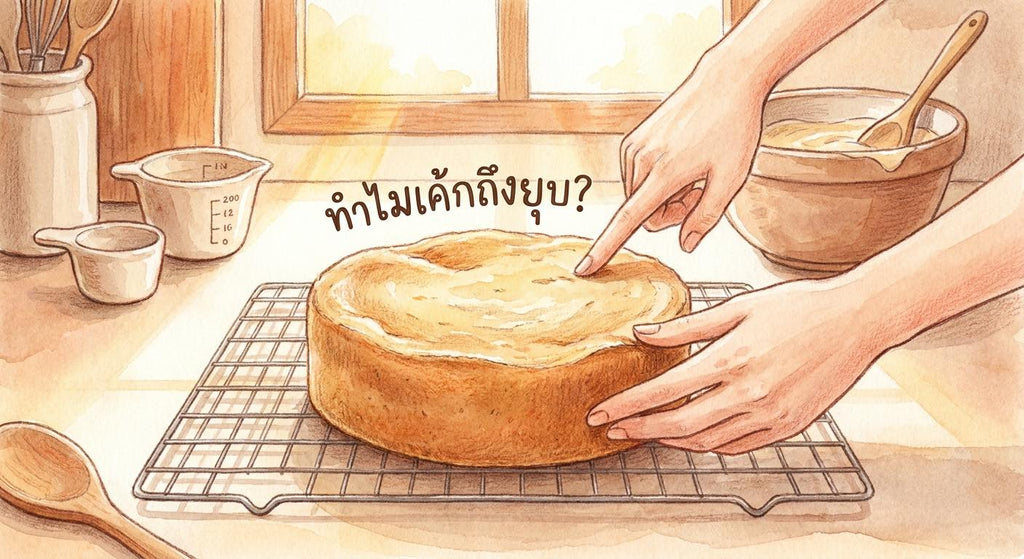 ทำไมขนมยุบหลังออกจากเตา? สาเหตุและทางแก้