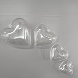 พิมพ์ประกบ พลาสติกใส รูปหัวใจ Valentine ห้อยได้ ขนาด 6.5-12 ซม.1 ชิ้น ของขวัญแต่งงาน ความรัก