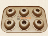 ถาดอบโดนัท ขนมปัง ขนมไข่ มาเดอลีน แมเดลีน Madeleine เจาะรูตรงกลาง รูปหัวใจ 6 หลุม ถาดอบโดนัท ขนมปัง ขนมไข่ มาเดอลีน แมเดลีน Madeleine เจาะรูตรงกลาง รูปหัวใจ 6 หลุม - อุปกรณ์เบเกอรี่