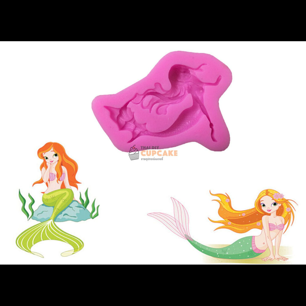 พิมพ์ซิลิโคน รูปนางเงือก เริงระบำ Mermaid ทำช็อคโกแลต ฟองดอง ตกแต่งเค้ก พิมพ์ซิลิโคน รูปนางเงือก เริงระบำ Mermaid ทำช็อคโกแลต ฟองดอง ตกแต่งเค้ก - อุปกรณ์เบเกอรี่