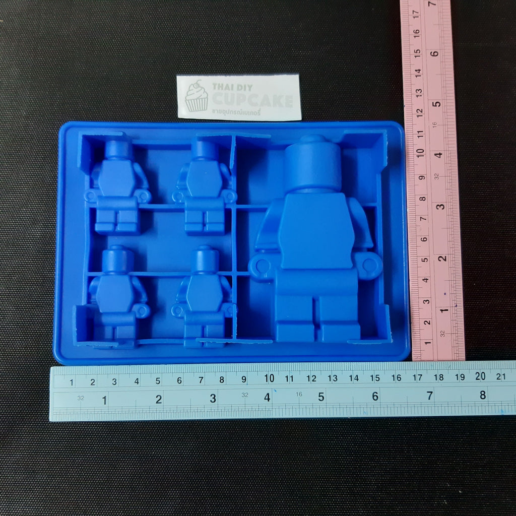 แม่พิมพ์ซิลิโคน หุ่นยนต์เลโก้ 5 ตัว/แผ่น  1 ชิ้น (สุ่มสี) แม่พิมพ์ซิลิโคน หุ่นยนต์เลโก้ 5 ตัว/แผ่น  1 ชิ้น (สุ่มสี) - อุปกรณ์เบเกอรี่