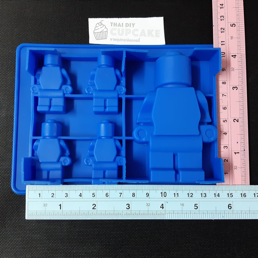 แม่พิมพ์ซิลิโคน หุ่นยนต์เลโก้ 5 ตัว/แผ่น  1 ชิ้น (สุ่มสี) แม่พิมพ์ซิลิโคน หุ่นยนต์เลโก้ 5 ตัว/แผ่น  1 ชิ้น (สุ่มสี) - อุปกรณ์เบเกอรี่