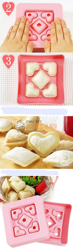 แม่พิมพ์ขนมปัง แซนวิชปิดขอบ รูปหัวใจเล็ก 1 ชุด แม่พิมพ์ขนมปัง แซนวิชปิดขอบ รูปหัวใจเล็ก 1 ชุด - อุปกรณ์เบเกอรี่