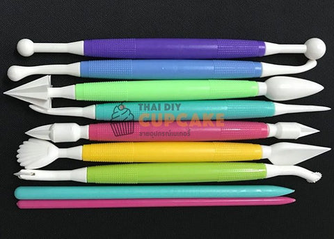 ชุดอุปกรณ์แกะสลัก ฟองดอง Fondant Modelling Tools ตกแต่งเค้ก 9 ชิ้น/เซ็ท ชุดอุปกรณ์แกะสลัก ฟองดอง Fondant Modelling Tools ตกแต่งเค้ก 9 ชิ้น/เซ็ท - อุปกรณ์เบเกอรี่
