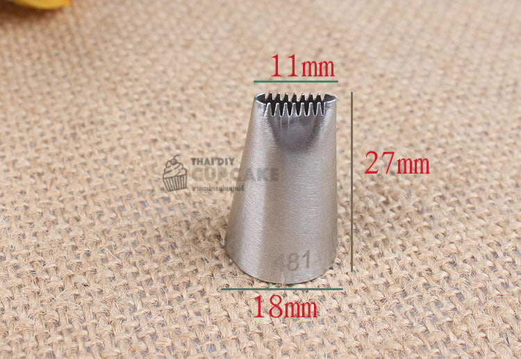 หัวบีบครีม เบอร์ 481 รูปตระกร้าสาน Basket Weave สำหรับตกแต่งเค้ก หัวบีบครีม เบอร์ 481 รูปตระกร้าสาน Basket Weave สำหรับตกแต่งเค้ก - อุปกรณ์เบเกอรี่