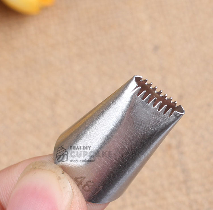 หัวบีบครีม เบอร์ 481 รูปตระกร้าสาน Basket Weave สำหรับตกแต่งเค้ก หัวบีบครีม เบอร์ 481 รูปตระกร้าสาน Basket Weave สำหรับตกแต่งเค้ก - อุปกรณ์เบเกอรี่