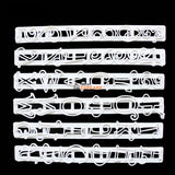 พิมพ์กดคุกกี้ ฟองดอง รูปตัวอักษรภาษาอังกฤษพิมพ์ใหญ่และตัวเลข 1-9 พลาสติก สีขาว 6 ชิ้น/ชุด พิมพ์กดคุกกี้ ฟองดอง รูปตัวอักษรภาษาอังกฤษพิมพ์ใหญ่และตัวเลข 1-9 พลาสติก สีขาว 6 ชิ้น/ชุด - อุปกรณ์เบเกอรี่