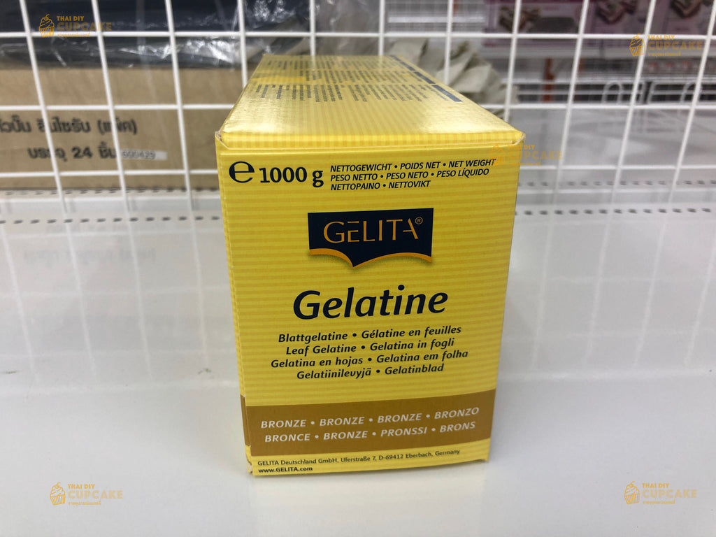 แผ่นเจลาติน ตราเยลลิต้า Gelatin ขนาด 1 กก. 300 แผ่น ทำเยลลี่ พานาคอตต้า แผ่นเจลาติน ตราเยลลิต้า Gelatin ขนาด 1 กก. 300 แผ่น ทำเยลลี่ พานาคอตต้า - อุปกรณ์เบเกอรี่