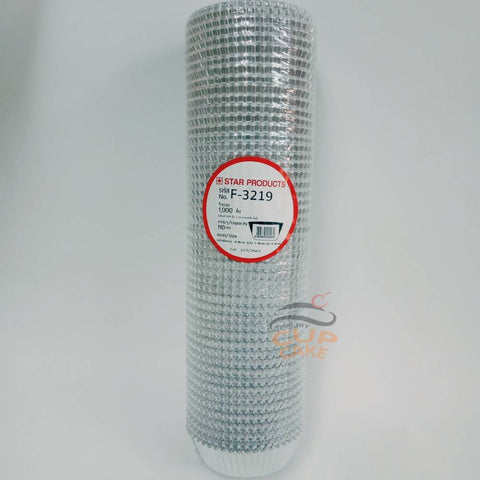 ถ้วยกระทงจีบ กระดาษฟอยล์ ถ้วยคัพเค้ก F-3219 (1360) ฐาน 6.8 ซม. สูง 2.4 ซม. 1000 ชิ้น