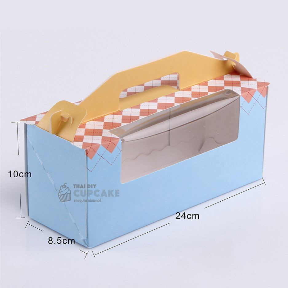 กล่องคัพเค้ก 7 แบบ มีหน้าต่างพร้อมหูจับ+ฐานรองตัวขนม 24 x 9 x 10 ซม. (20 กล่อง) กล่องคัพเค้ก 7 แบบ มีหน้าต่างพร้อมหูจับ+ฐานรองตัวขนม 24 x 9 x 10 ซม. (20 กล่อง) - อุปกรณ์เบเกอรี่