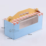 กล่องคัพเค้ก 7 แบบ มีหน้าต่างพร้อมหูจับ+ฐานรองตัวขนม 24 x 9 x 10 ซม. (20 กล่อง) กล่องคัพเค้ก 7 แบบ มีหน้าต่างพร้อมหูจับ+ฐานรองตัวขนม 24 x 9 x 10 ซม. (20 กล่อง) - อุปกรณ์เบเกอรี่