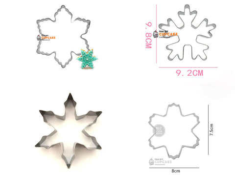 ชุดพิมพ์กดคุกกี้ รูปเกล็ดหิมะในคืนวันคริสต์มาส เกล็ดหิมะแบบ Snowflake กลีบดอกไม้ 4 ชิ้น/ชุด ชุดพิมพ์กดคุกกี้ รูปเกล็ดหิมะในคืนวันคริสต์มาส เกล็ดหิมะแบบ Snowflake กลีบดอกไม้ 4 ชิ้น/ชุด - อุปกรณ์เบเกอรี่