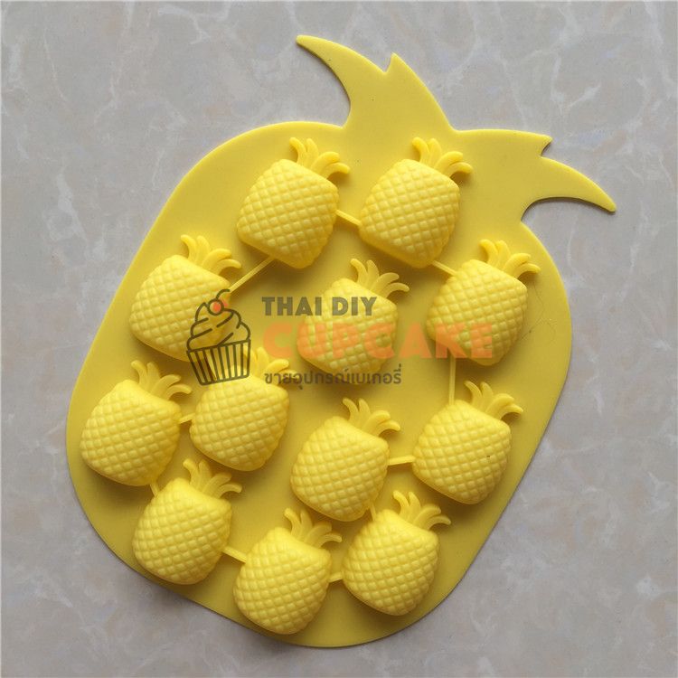 แม่พิมพ์ซิลิโคน รูปสับปะรด Pineapple สำหรับทำช็อคโกแลต น้ำแข็ง สบู่ แม่พิมพ์ซิลิโคน รูปสับปะรด Pineapple สำหรับทำช็อคโกแลต น้ำแข็ง สบู่ - อุปกรณ์เบเกอรี่