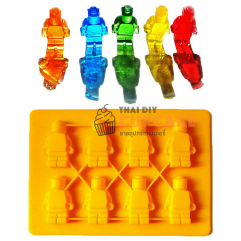 แม่พิมพ์ ซิลิโคน Ice Cube หุ่นยนต์ Toy Robot Brick 8 หลุม 1 ชิ้น (สุ่มสี) แม่พิมพ์ ซิลิโคน Ice Cube หุ่นยนต์ Toy Robot Brick 8 หลุม 1 ชิ้น (สุ่มสี) - อุปกรณ์เบเกอรี่