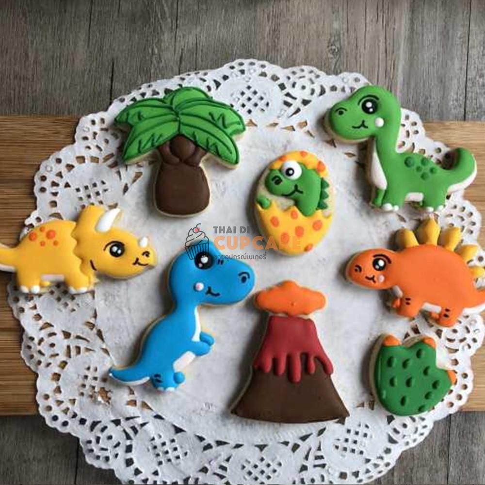พิมพ์กดคุกกี้ พลาสติก ชุดไดโนเสาร์ Dinosaur ไข่ รอยเท้า ต้นไม้ ภูเขาไฟ 8 ชิ้น/ชุด พิมพ์กดคุกกี้ พลาสติก ชุดไดโนเสาร์ Dinosaur ไข่ รอยเท้า ต้นไม้ ภูเขาไฟ 8 ชิ้น/ชุด - อุปกรณ์เบเกอรี่