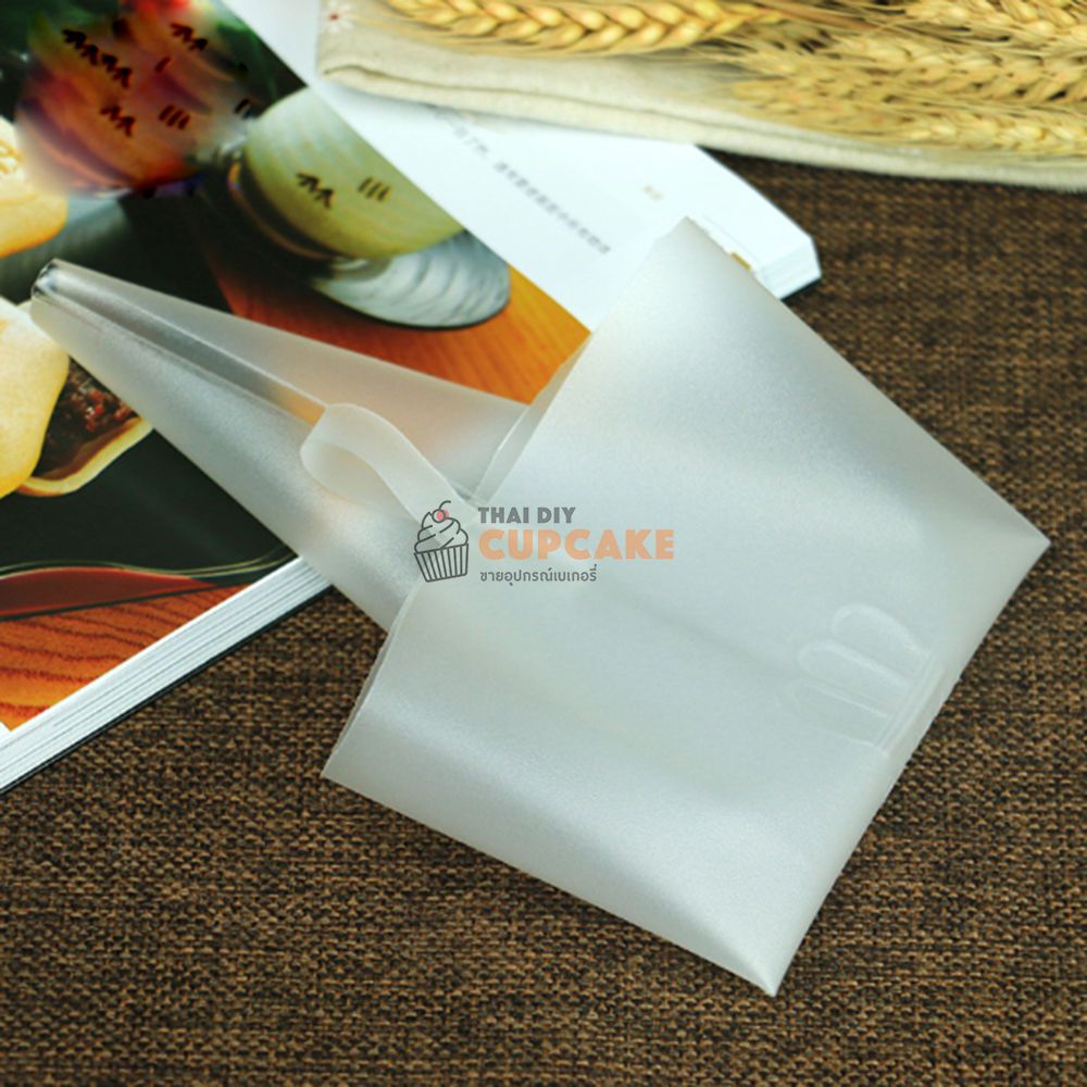 ถุงบีบครีม ซิลิโคน ใช้ซ้ำได้ ตกแต่งเค้ก ขนาดเล็ก S 12 นิ้ว 31 ซม. สีขาวขุ่น 1 ชิ้น ถุงบีบครีม ซิลิโคน ใช้ซ้ำได้ ตกแต่งเค้ก ขนาดเล็ก S 12 นิ้ว 31 ซม. สีขาวขุ่น 1 ชิ้น - อุปกรณ์เบเกอรี่