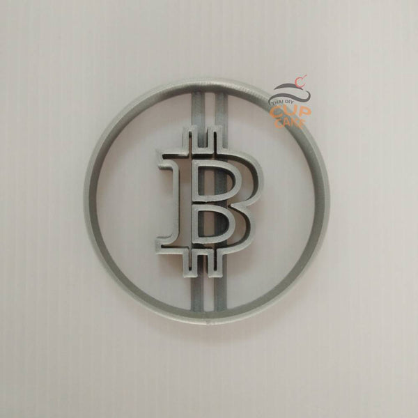 พิมพ์กดคุกกี้ พลาสติก รูป Bitcoin BTC บิตคอยน์ สัญลักษณ์