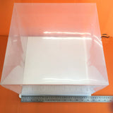 กล่องโชว์เค้ก สำหรับเค้ก 3 ปอนด์ ฝาใสสูง ฐานขาว PVC 1 กล่อง ฐาน 31x31 ซม. สูง 25 ซม.