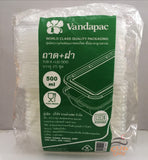 Vandapac กล่องและฝา K ถาดเรียบทัังอัน PP 500 มล. 25 ชุด