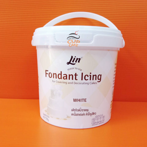 Lin ลิน น้ำตาลฟองดอง คลุมเค้ก สีขาว กระปุก 750 กรัม