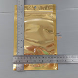 ถุงพลาสติก หน้าใส หลังทึบ สีทอง ตั้งได้ จำนวน ซม. 50 ชิ้น มีให้เลือก 4 ขนาด