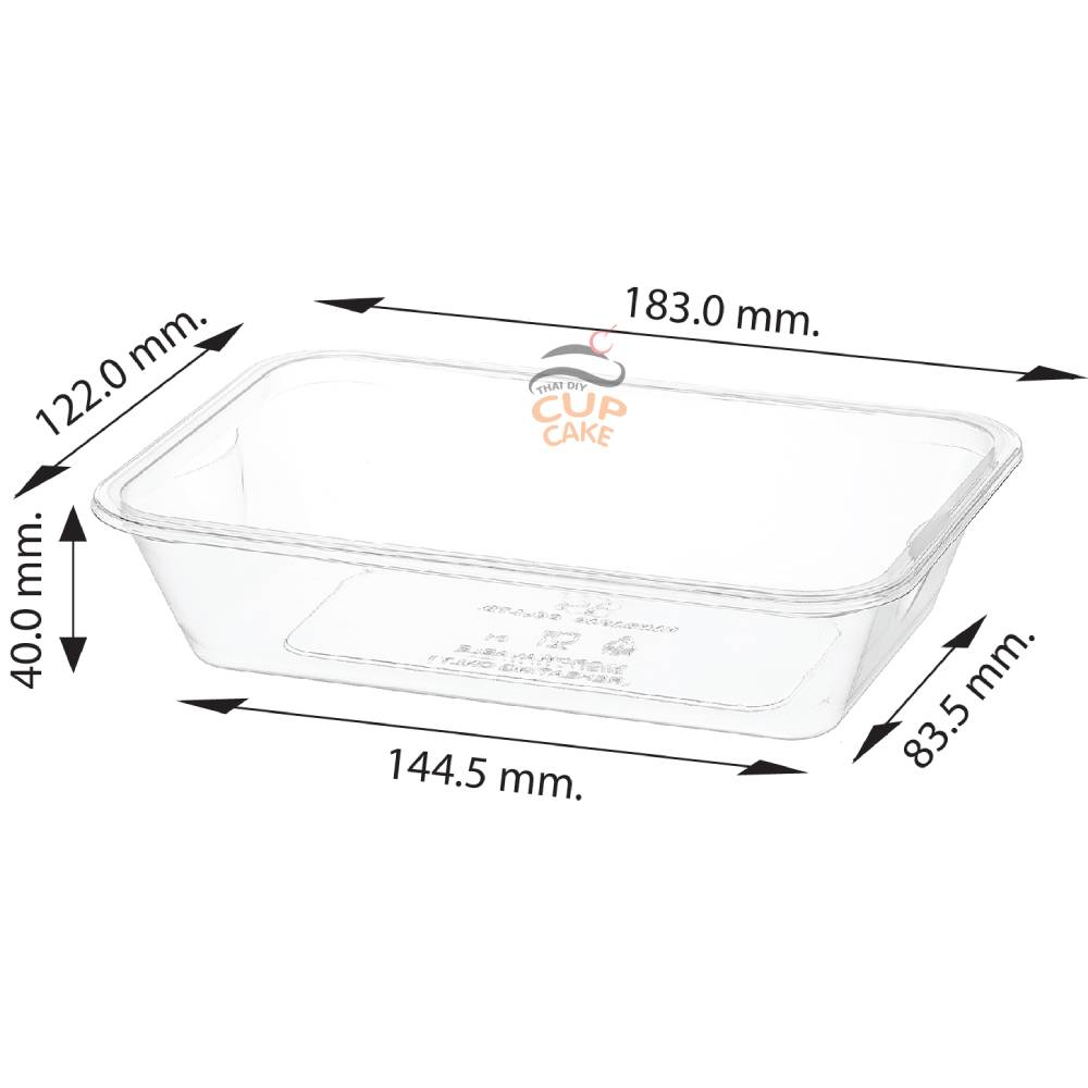Vandapac กล่องและฝา K ถาดเรียบทัังอัน PP 500 มล. 25 ชุด