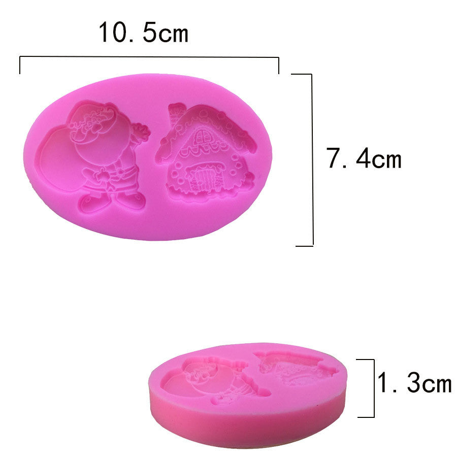 แม่พิมพ์ ซิลิโคน ซานตาคลอส ซานต้า และบ้านหิมะ คริสต์มาส แม่พิมพ์ ซิลิโคน ซานตาคลอส ซานต้า และบ้านหิมะ คริสต์มาส - อุปกรณ์เบเกอรี่