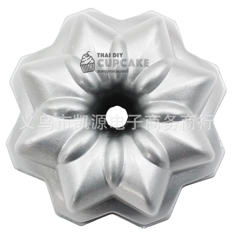 พิมพ์เค้กอลูมิเนียม ดอกลิลลี่ ขนาดเล็ก มีรูตรงกลางผิวไม่ติด Non-stick Bundt Pan 4 นิ้ว 1 ชิ้น พิมพ์เค้กอลูมิเนียม ดอกลิลลี่ ขนาดเล็ก มีรูตรงกลางผิวไม่ติด Non-stick Bundt Pan 4 นิ้ว 1 ชิ้น - อุปกรณ์เบเกอรี่