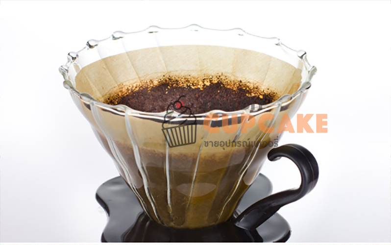 ที่กรองกาแฟ ดริปเปอร์ Dripper กรวยดริป แบบถ้วยแก้วใส ขนาด 12.5 x 8 ซม. ที่กรองกาแฟ ดริปเปอร์ Dripper กรวยดริป แบบถ้วยแก้วใส ขนาด 12.5 x 8 ซม. - อุปกรณ์เบเกอรี่