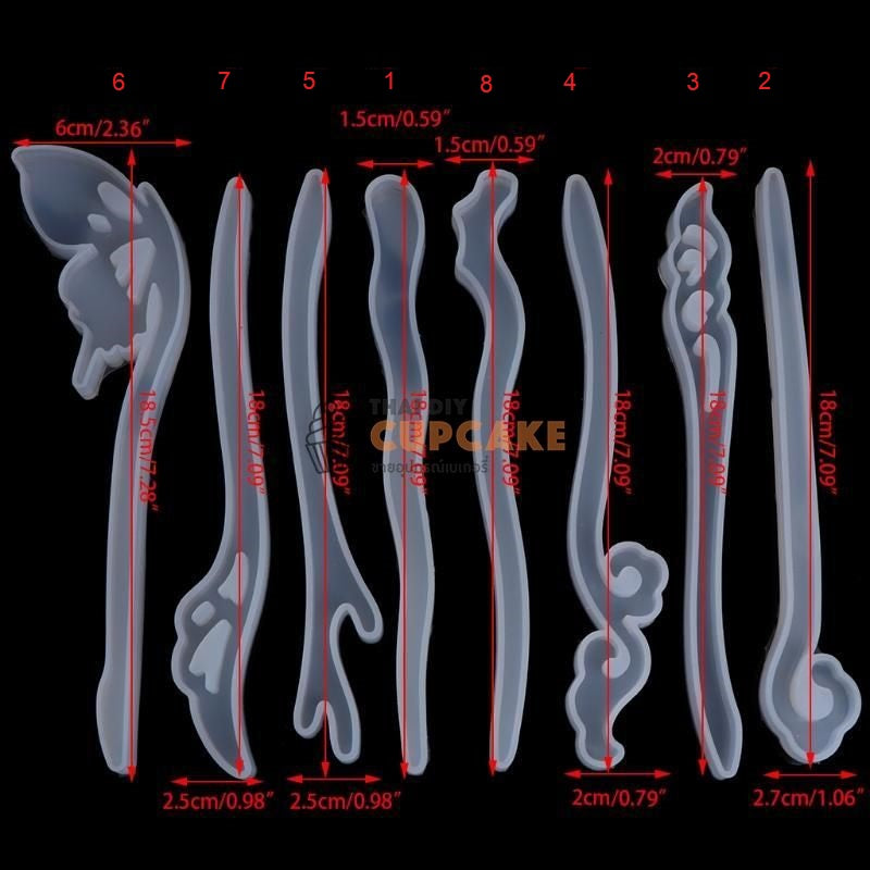 พิมพ์ซิลิโคน ปิ่นจีน ปิ่นปักผม คฑา ทำเรซิ่น ตกแต่งเค้ก แบบที่2 พิมพ์ซิลิโคน ปิ่นจีน ปิ่นปักผม คฑา ทำเรซิ่น ตกแต่งเค้ก แบบที่2 - อุปกรณ์เบเกอรี่