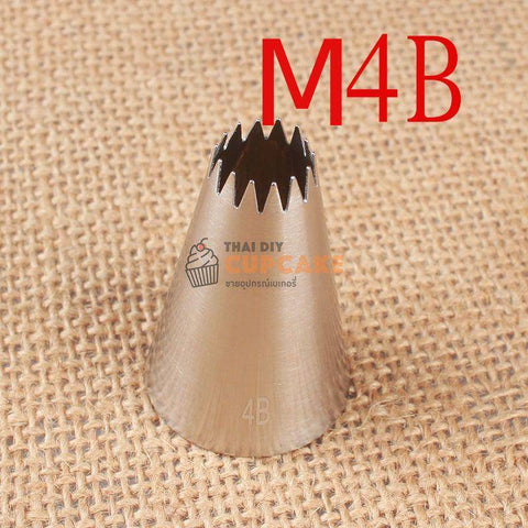 หัวบีบครีม เบอร์ M4B รูปดาว ขนาด 14 เขี้ยว French Star