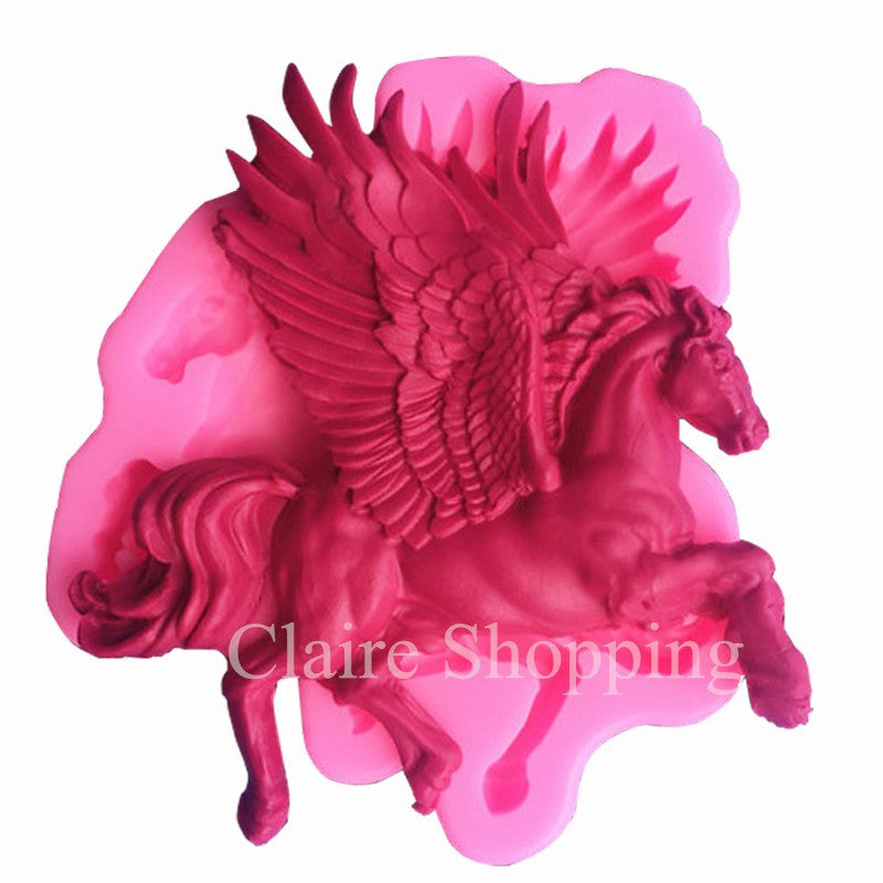 แม่พิมพ์ ซิลิโคน ม้าบินเพกาซัส Pegasus ทำฟองดอง ช๊อคโกแล๊ต ตกแต่งเค้ก แม่พิมพ์ ซิลิโคน ม้าบินเพกาซัส Pegasus ทำฟองดอง ช๊อคโกแล๊ต ตกแต่งเค้ก - อุปกรณ์เบเกอรี่