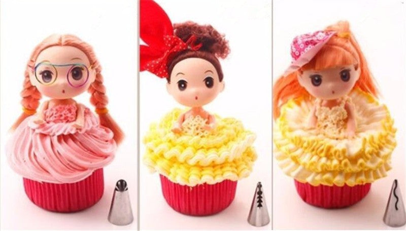 หัวบีบ ลายกระโปรงตุ๊กตา ตกแต่งเค้ก 7 ชิ้น/เซ็ท ทำจากสแตนเลส พร้อมถุงและตัวล๊อค หัวบีบ ลายกระโปรงตุ๊กตา ตกแต่งเค้ก 7 ชิ้น/เซ็ท ทำจากสแตนเลส พร้อมถุงและตัวล๊อค - อุปกรณ์เบเกอรี่