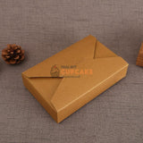 กล่องเค้ก กล่องของขวัญ สี่เหลี่ยมผืนผ้า กระดาษคราฟท์ ฝาทึบ 19.5x12.5x4 ซม. (20 กล่อง) กล่องเค้ก กล่องของขวัญ สี่เหลี่ยมผืนผ้า กระดาษคราฟท์ ฝาทึบ 19.5x12.5x4 ซม. (20 กล่อง) - อุปกรณ์เบเกอรี่