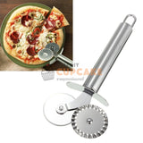 ที่ตัดพิซซ่า มีดตัดพิซซ่า แป้ง พาย แสตนเลส ลูกกลิ้งคู่ 1 ชิ้น  Pizza Cutter Double Cut ที่ตัดพิซซ่า มีดตัดพิซซ่า แป้ง พาย แสตนเลส ลูกกลิ้งคู่ 1 ชิ้น  Pizza Cutter Double Cut - อุปกรณ์เบเกอรี่