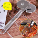 ที่ตัดพิซซ่า มีดตัดพิซซ่า แป้ง พาย แสตนเลส ลูกกลิ้งคู่ 1 ชิ้น  Pizza Cutter Double Cut ที่ตัดพิซซ่า มีดตัดพิซซ่า แป้ง พาย แสตนเลส ลูกกลิ้งคู่ 1 ชิ้น  Pizza Cutter Double Cut - อุปกรณ์เบเกอรี่