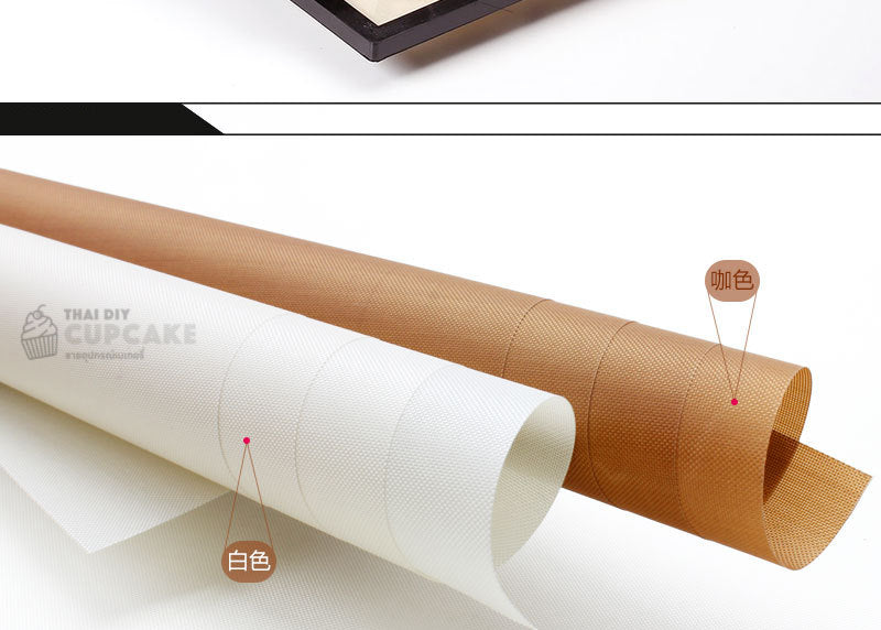แผ่นรองอบเทฟลอน สีขาว Teflon ขนาดใหญ่ 60x40 ซม. 1 แผ่น แผ่นรองอบเทฟลอน สีขาว Teflon ขนาดใหญ่ 60x40 ซม. 1 แผ่น - อุปกรณ์เบเกอรี่