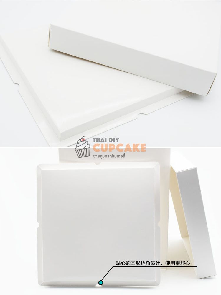 กล่องโชว์เค้ก สำหรับเค้ก 2 ปอนด์ 8 นิ้ว แบบหน้าต่างข้าง ฐานขาว PVC+ฝาครอบ ฐาน 26x26 ซม. สูง 31.5 ซม (5กล่อง) กล่องโชว์เค้ก สำหรับเค้ก 2 ปอนด์ 8 นิ้ว แบบหน้าต่างข้าง ฐานขาว PVC+ฝาครอบ ฐาน 26x26 ซม. สูง 31.5 ซม (5กล่อง) - อุปกรณ์เบเกอรี่
